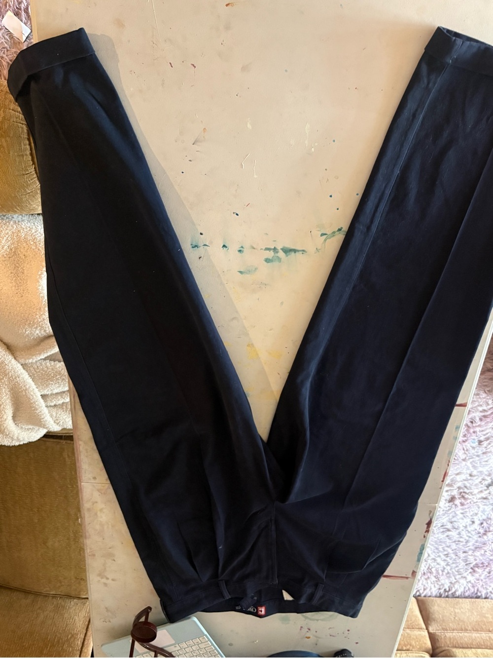 Chaps Women's Navy Straight-Leg Dress Trousers